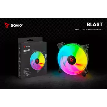 SAVIO Blast 120mm ARGB PWM korpusetuuleti - must
