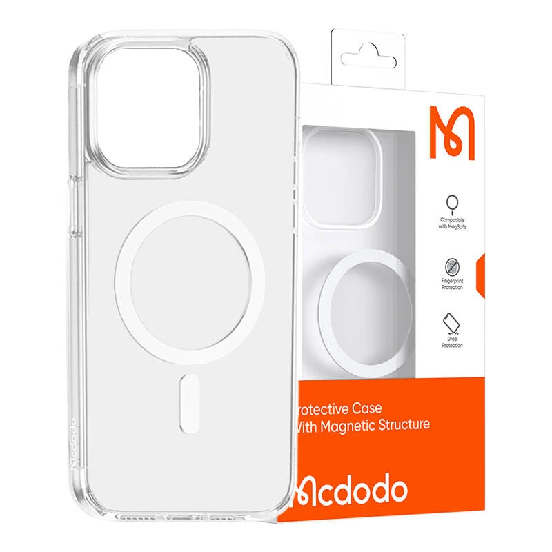 Magnetiline ümbris McDodo iPhone 15 Pro jaoks (läbipaistev)