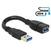 USB-kaabel DeLOCK 0,15m 2xUSB3.0-A