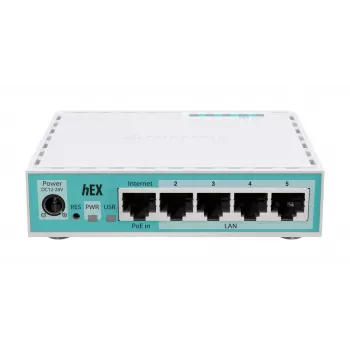 Mikrotik hEX juhtmega ruuter Gigabit Ethernet Valge