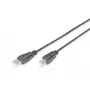 Digitus ASSMANN - USB-kaabel - USB-tüüp A, 4-kontaktiline (M) - USB-tüüp B, 4-kontaktiline (M) - 50 cm (USB/USB 2.0) - Must (AK-300105-005-S)