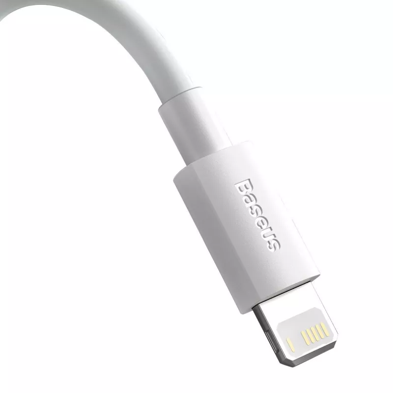 Baseus TZCALZJ-02 mobiiltelefoni kaabel, valge, 1,5 m, USB A – Lightning