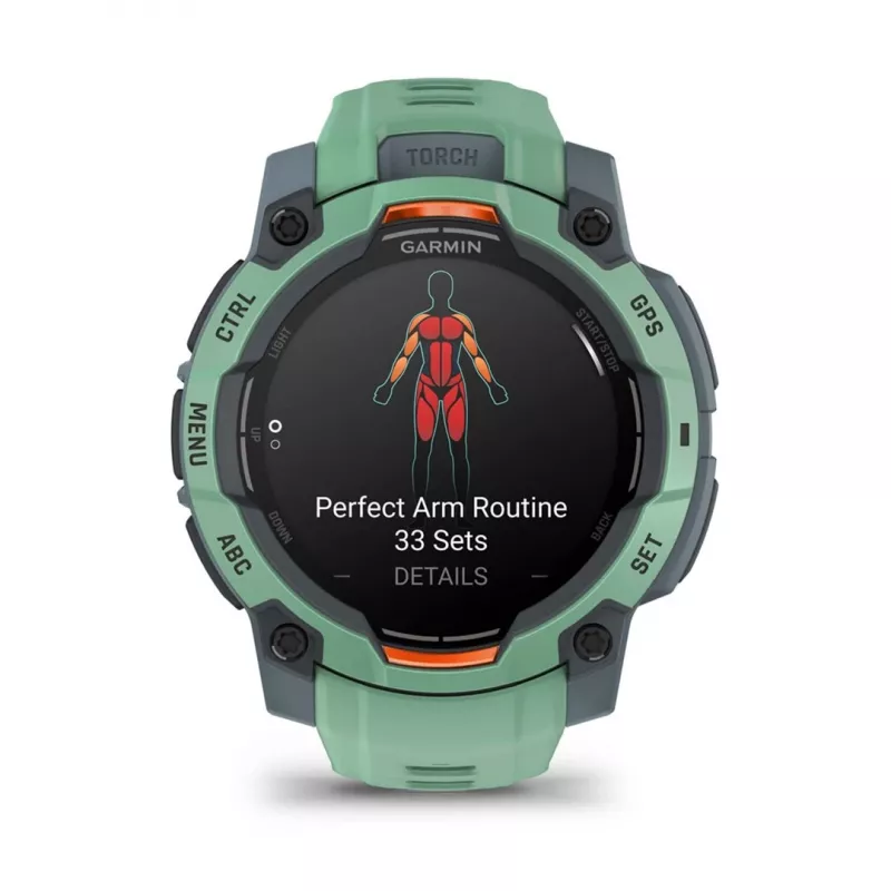 Garmin Instinct 3 AMOLED 3,05 cm (1,2) 45 mm digitaalne 390 x 390 pikslit puutetundlik roheline GPS (satelliit)