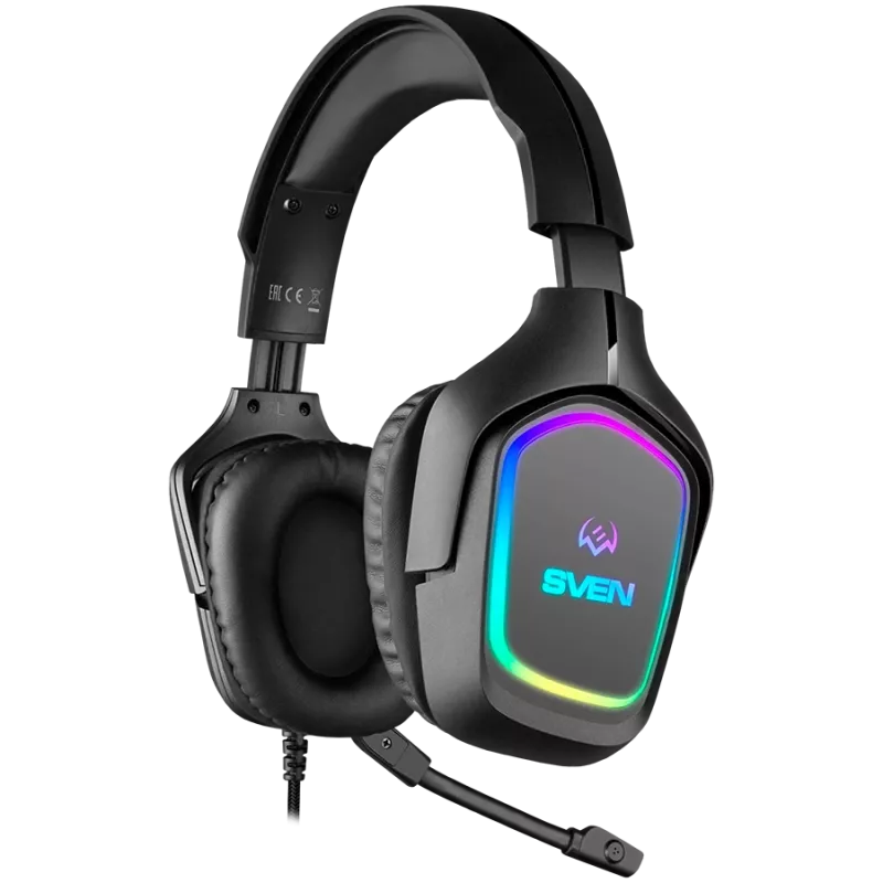 Mängukõrvaklapid mikrofoniga AP-U750MV, must (USB, RGB)