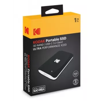 SSD ketas Kodak 1TB kaasaskantav 2,5-tolline 3.2Gen2 X220