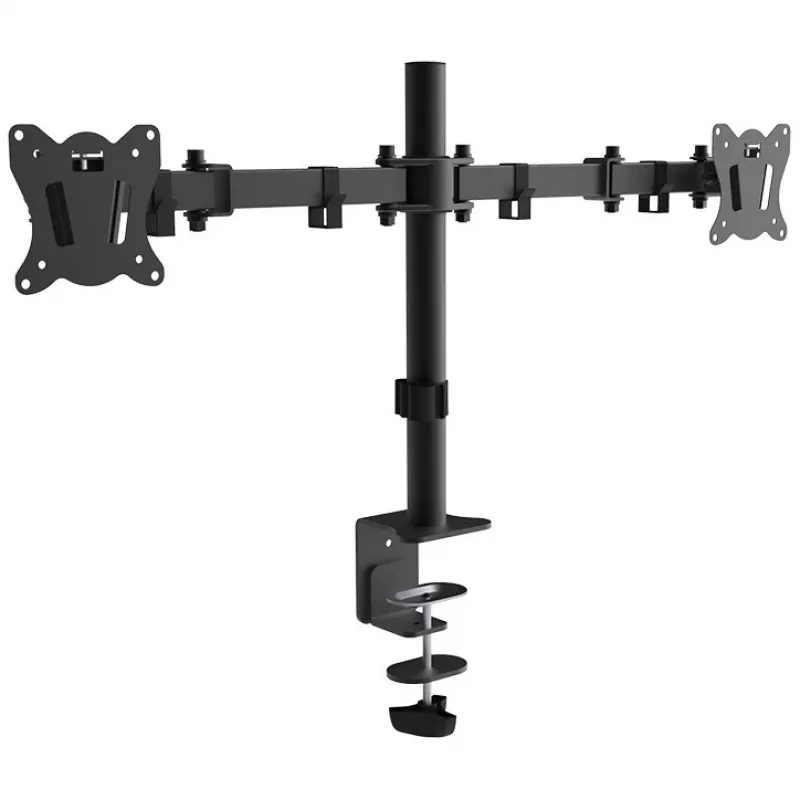 Kahe monitori lauakinnitus MONTIS Dual Monitor Mount Everest MT015, 13–27 tolli, 2 kätt, max 16 kg, VESA 75x75–100x100, must