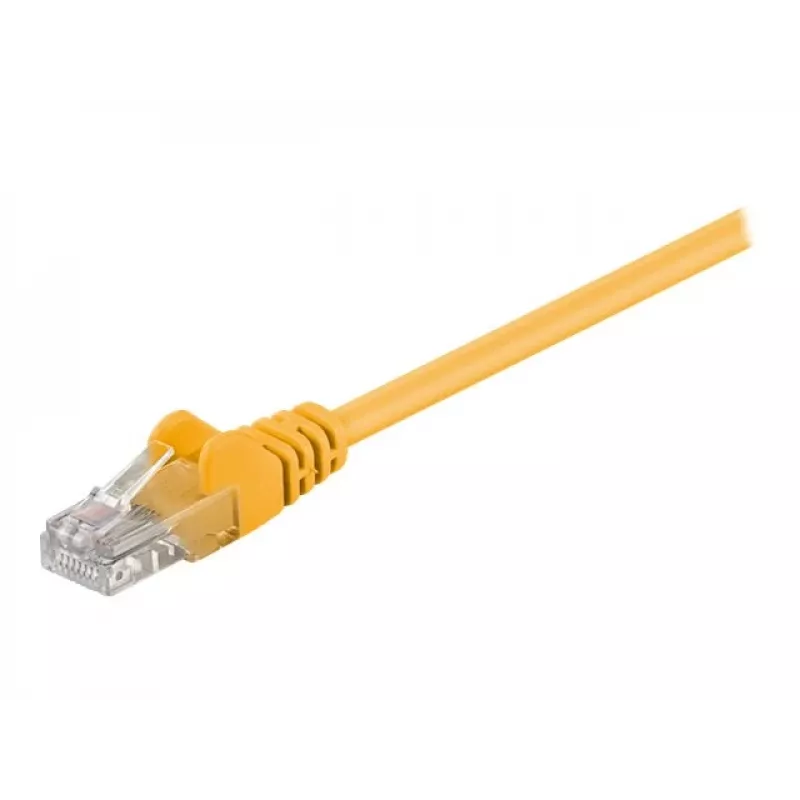 Wentronic Goobay CAT 5e paigalduskaabel, U/UTP, kollane, 15 m - CCA vasksegu (68351)