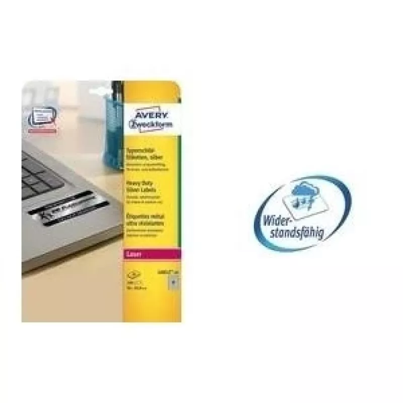 Isekleepuv printerisilt AVERY L6013-20 Silver Heavy Duty Labels