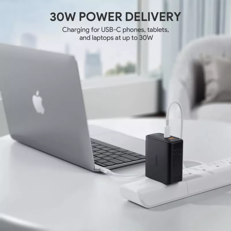 AUKEY PA-D2 mobiilseadme laadija 36W Must Siseruumides