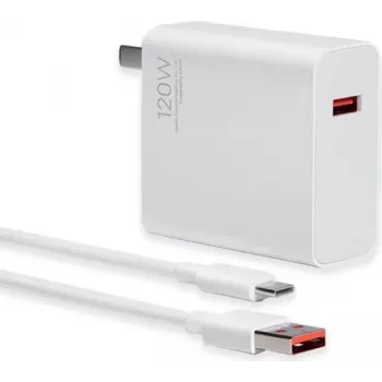 Xiaomi - HyperCharge Originaal - USB-C kaabel - 120 W - valge - kiirlaadimisadapter reisimiseks EU-pistik (MDY-13-EE)