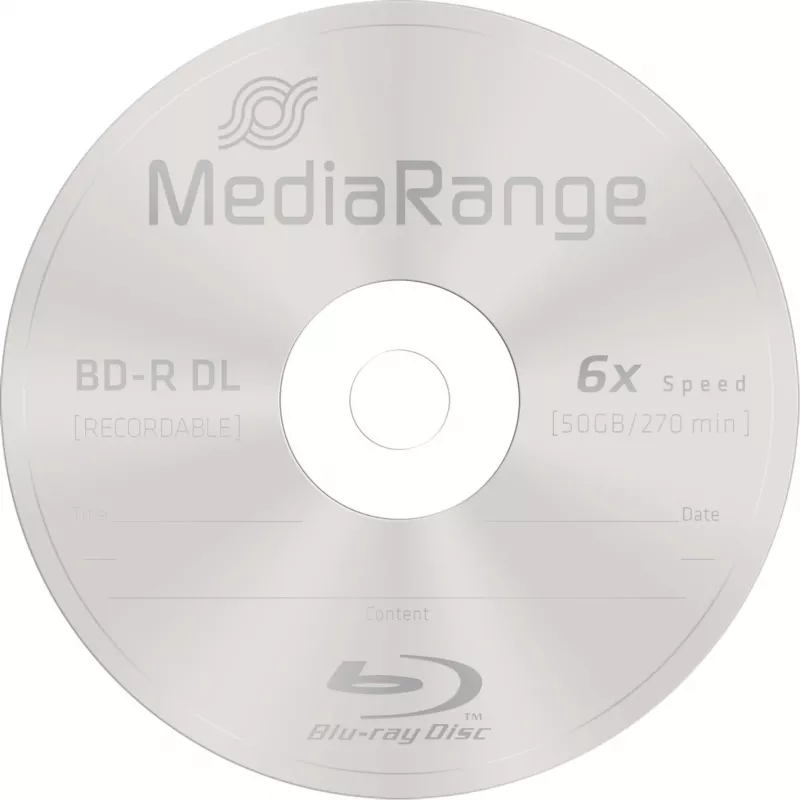 BD-R DL MediaRange MR508 50 GB 25 tk