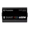 Thermaltake SMART RGB PS-SPR-0600NHSAWE-1 - Toiteplokk (sisemine) - ATX12V 2.3 - 80 PLUS - AC 230 V - 600 W - aktiivne PFC - must