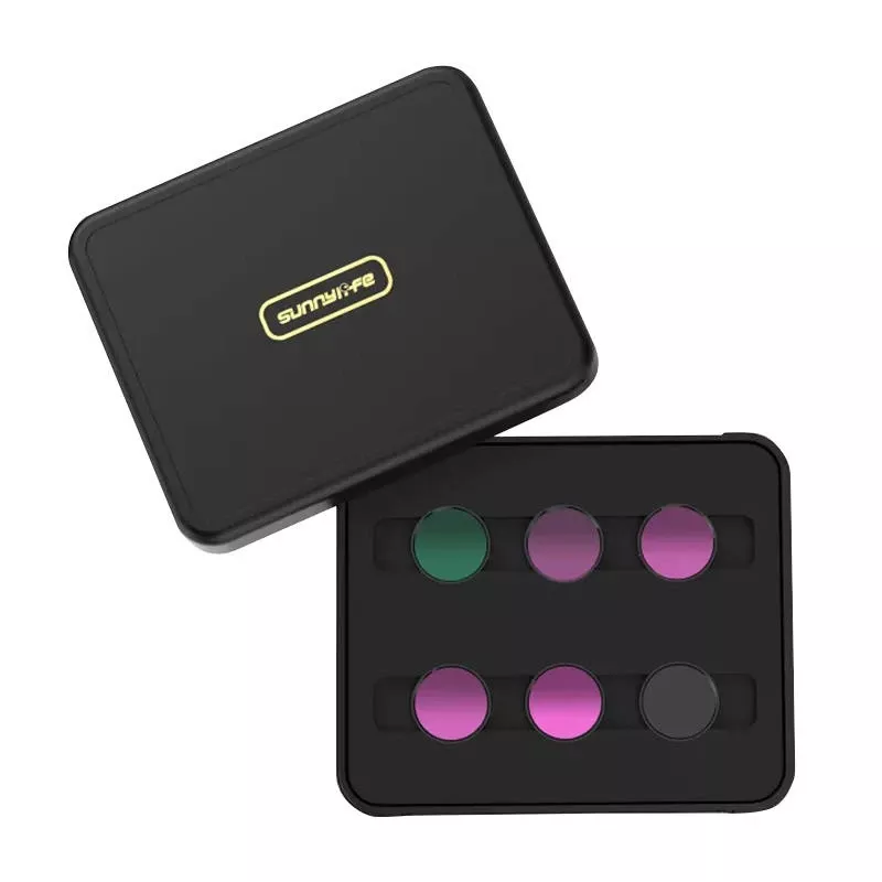 Sunnylife'i 6 filtrikomplekt Insta360 GO 3/2 jaoks — MCUV, CPL, ND4, ND8, ND16, ND32