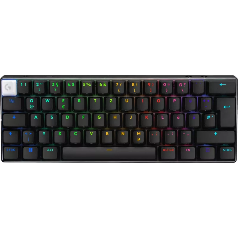 Logitech G PRO X 60 klaviatuur mängimiseks USB RF juhtmevaba Bluetooth QWERTZ Saksa must