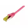 patch-kaabel RJ45, CAT6A 500Mhz, 0,15m, magenta, S-STP(S/FTP), TPE/LSZH(Ultraflex), AWG26, Cat.7 toorkabliga, Synergy 21 (S217698)