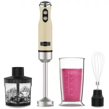 Käsimikser CECOTEC Power Mixer Retrokollane 1200MAX Cream&Crush, 1200 W, mitu kiirust, taignakonksud ja visplid