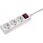Pikendusjuhe AS Schwabe 11361 — valge Schuko pistikupesa lülitiga, 1 tk