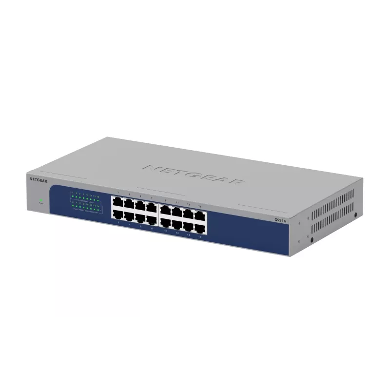 NETGEAR GS516-300EUS võrgukommutaator Haldamata Gigabit Ethernet (10/100/1000) Hall