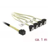 SCSI-kaabel DeLOCK 85685 must kollane 1 m 1 x Mini SAS HD SFF-8643 4 x SATA 7 pin