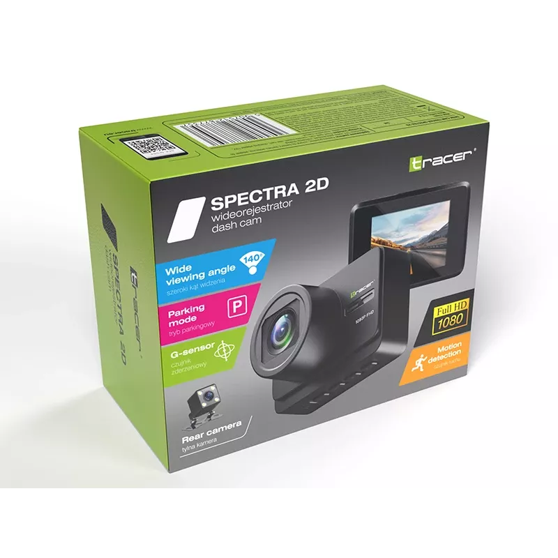 Sõidukikaamera TRACER Tracer Spectra 2D — kompaktne autovideomakk