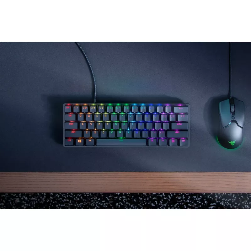 Huntsman Mini, mänguklaviatuur must, DE-paigutus, Razer Linear Optical (punane)