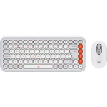 Logitech POP Icon Combo Bluetooth QWERTZ Swiss hiir ja klaviatuur oranž valge