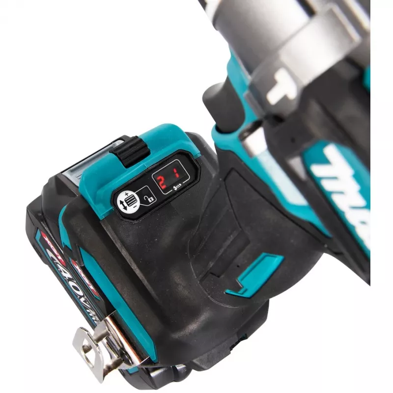Makita HP001GD201 - Pöördvasar/puurkeeraja - Juhtmeta - 2 kiirust - Padrunivõti 13 mm - 140 N·m - 2 akut, laadija kaasas - 40 V (HP001GD201)