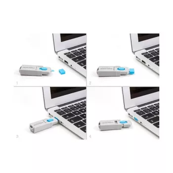 USB Type-A pordiblokeerija DeLOCK 20947 10 pordi jaoks sinine