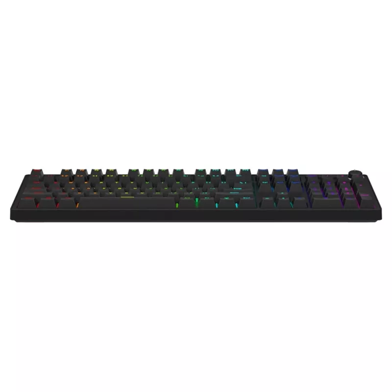 Mehaaniline mänguklaviatuur SAVIO STYX Outemu Red — täissuuruses 104-klahviga USB-juhtmega, RGB, ANSI US International, 1,5 m, must