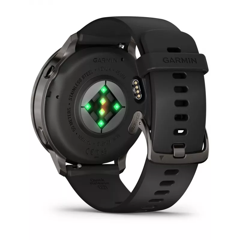 Nutikell GARMIN Venu 4 1.4-tolline AMOLED GPS must, 45 mm korpus, 8 GB, 12-päevane aku, 5 ATM