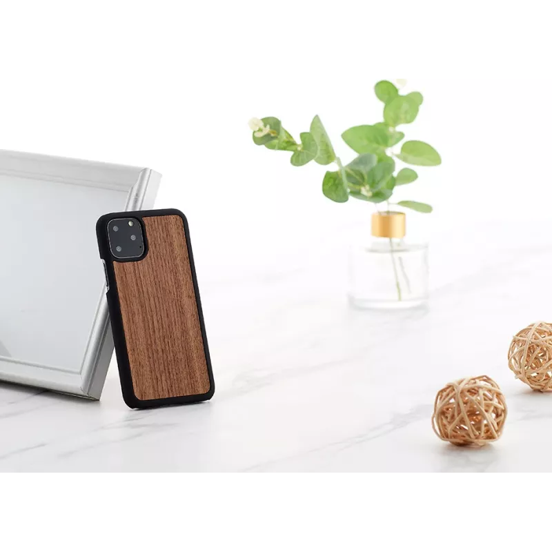 Nutitelefoni ümbris man and wood iPhone 11 Pro jaoks — must pähkel