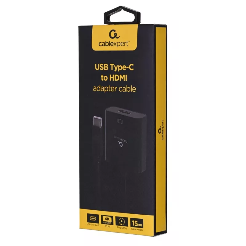 USB-C-HDMI-adapter Gembird A-CM-HDMIF-03, USB 2.0/3.2 Gen2, 3840×2160@30Hz, must