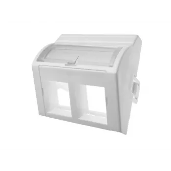 Adapter 45x45 2xRJ45 nurgeline kumer Alantec OS022 — 2-pordiline RJ45 nurgeline adapter