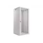 Lanberg seinale paigaldatav paigaldusrack-kapp 19'' 27U 600x600mm hall (klaasuks)