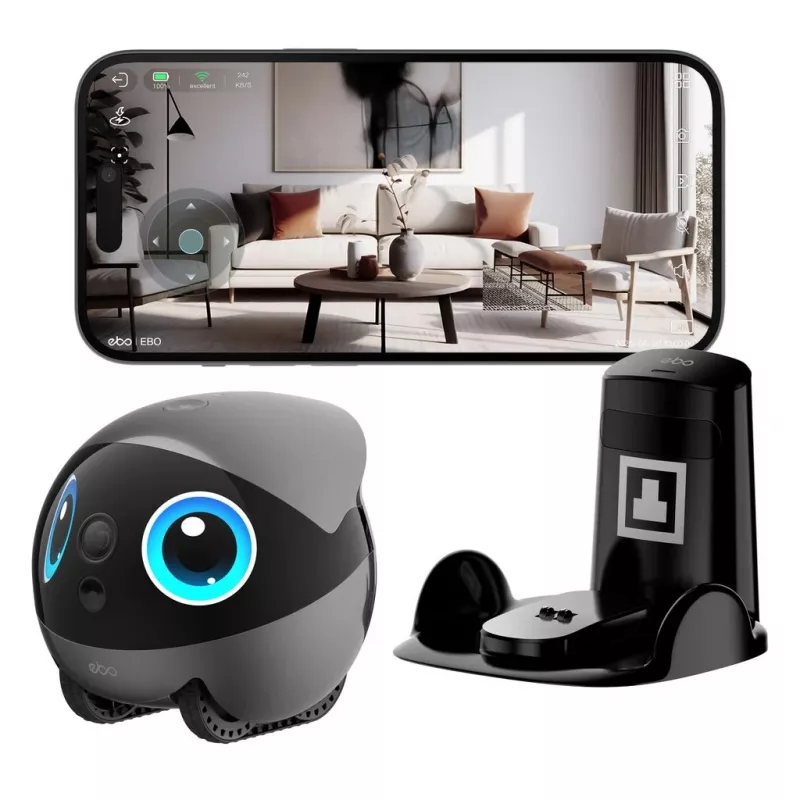EnaBot Ebo Air 2 Plus kodune mobiilne jälgimisrobot AI-kaameraga, hall