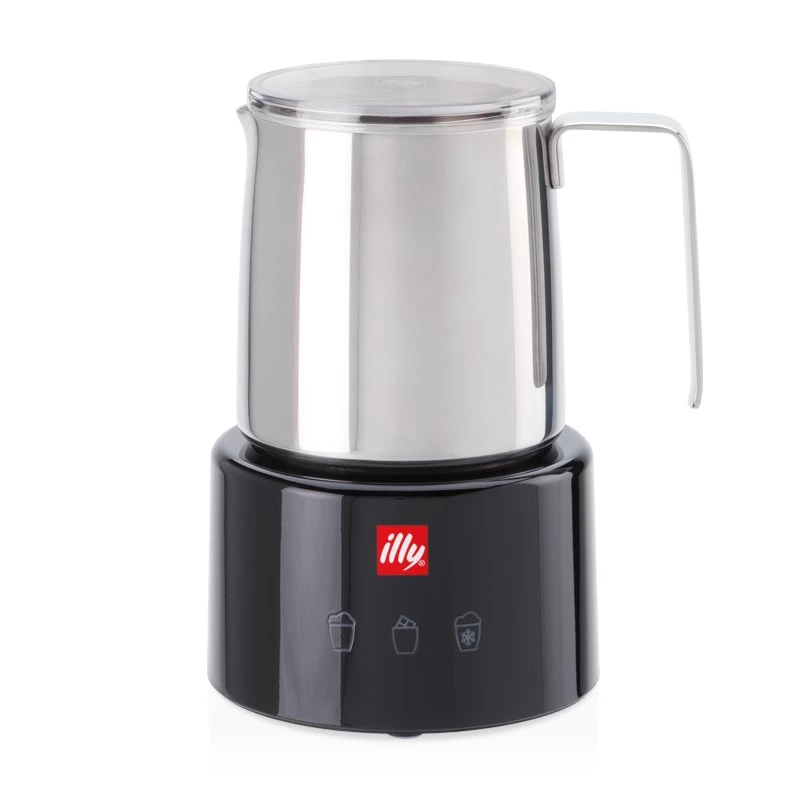 Piimavahustaja/soojendaja Illy 23760 must roostevaba teras 250ml