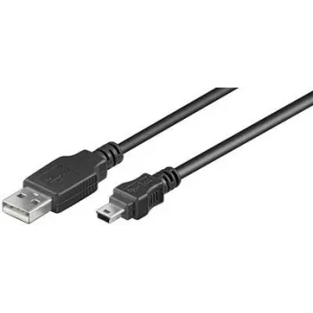 Goobay USB 2.0 Hi-Speed kaabel 1 m, must, 1 m - USB 2.0-pistik (tüüp A) > USB 2.0 minipistik (tüüp B, 5-kontaktiline) (45740)