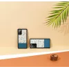 Telefoniümbris man and wood Samsung Galaxy Note 20 Ultra jaoks — sinine lill mustal
