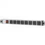 Intellinet 19-tolline rackmonteeritav 16-pordiline USB-A toitejaotusseade (CEE 7/7), ülekoormuskaitsega toitelüliti, max 2,1 A mooduli kohta, 2 m toitejuhe (Euro 2-kontaktiline pistik)