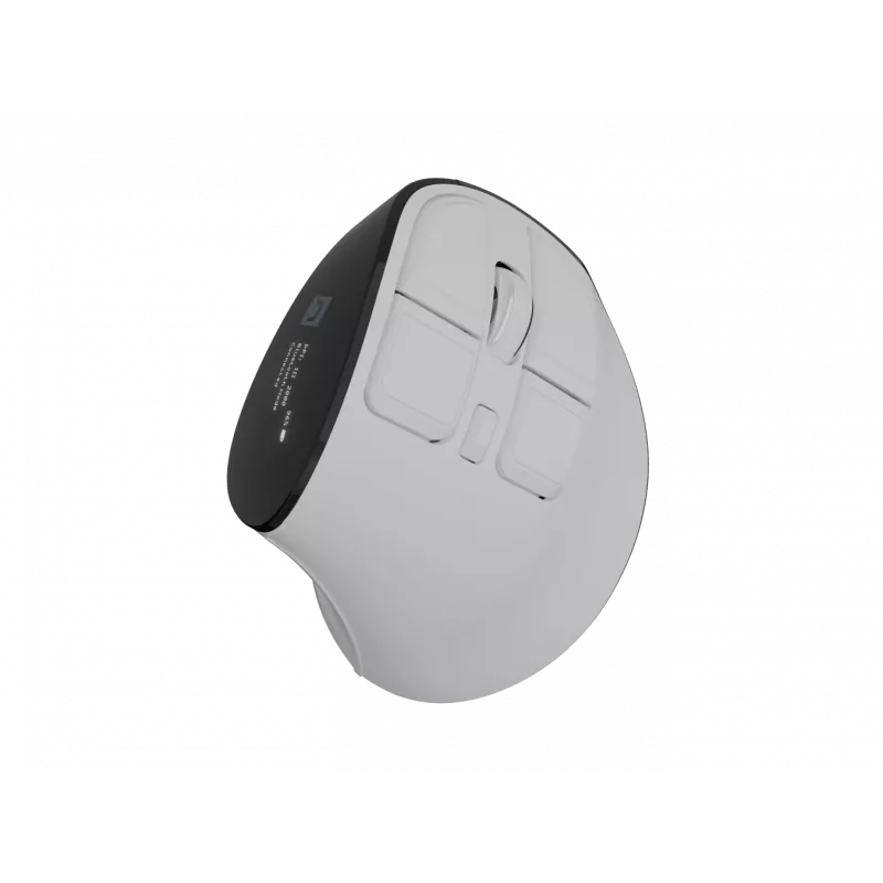 Juhtmeta vertikaalne hiir NATEC Euphonie Pro Bluetooth 5.0, 4000 DPI, programmeeritav, vaikne, valge