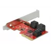 SATA PCI Express x4 kaart DeLOCK 6 porti madalprofiilne vormitegur