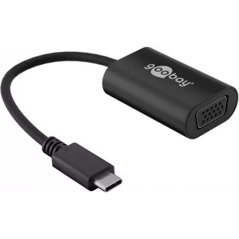 Wentronic goobay - Ekraaniadapter - USB-C (M) to HD-15 (VGA) (W) - 20cm - 1080p tugi - Must (38531)