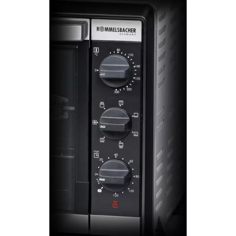 Miniahi Rommelsbacher BG 1805/E roostevaba teras – 42 L, 80–230 °C, 7 režiimi, rotisserie