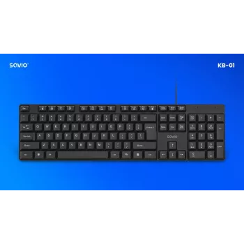 Savio KB-01 klaviatuur Kodu/Kontor USB QWERTY USA inglise must