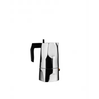 Alessi MT18/3 Espressomasin Ossidiana, roostevaba teras, alumiinium, 3,5 x 18,5 x 40,5 cm