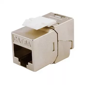 Shielded Cat.6A õhuke Keystone Jack, EQUIP 767223, Toolfree, RJ-45, lame, Silver, 8 pcs