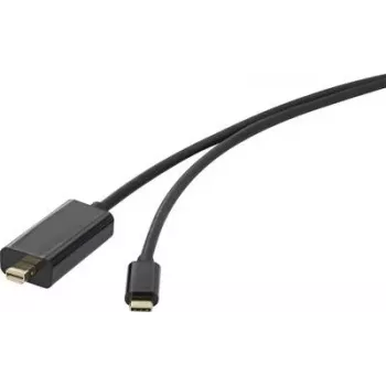Renkforce USB / Mini-DisplayPort ühenduskaabel [1x USB-C™ pistik - 1x Mini-DisplayPort pistik] 5 m Must (RF-3421684)