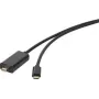 Renkforce USB / Mini-DisplayPort ühenduskaabel [1x USB-C™ pistik - 1x Mini-DisplayPort pistik] 5 m Must (RF-3421684)