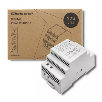 QOLTEC DIN-liistu toiteplokk 24V 2.5A 60W hall