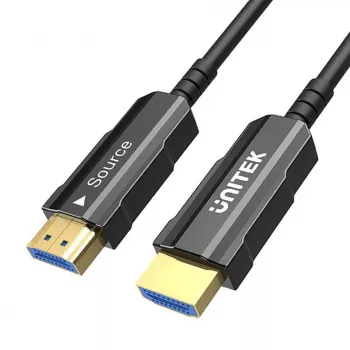 HDMI optiline kaabel Unitek C11092ASL01 4K 60Hz (HDMI 2.0, 20 m, isane-isane, must)